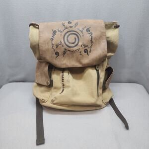 Naruto Uzumaki Brown Laptop Canvas Backpack Bookbag‎